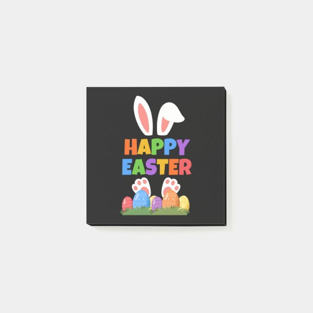 Fröhlicher Osterhase  Post-it Klebezettel (Vorderseite)