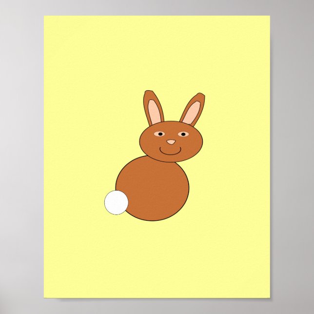 Fröhlicher Osterhasenposter Poster (Vorne)