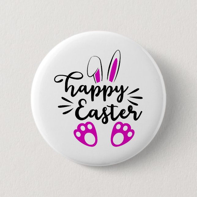 Fröhlicher Ostern Button (Vorderseite)