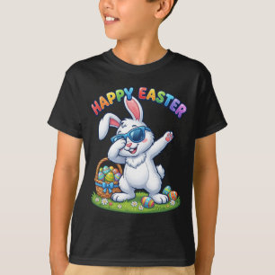 Fröhlicher Ostern Dabbing Hase mit Sonnenbrille T-Shirt