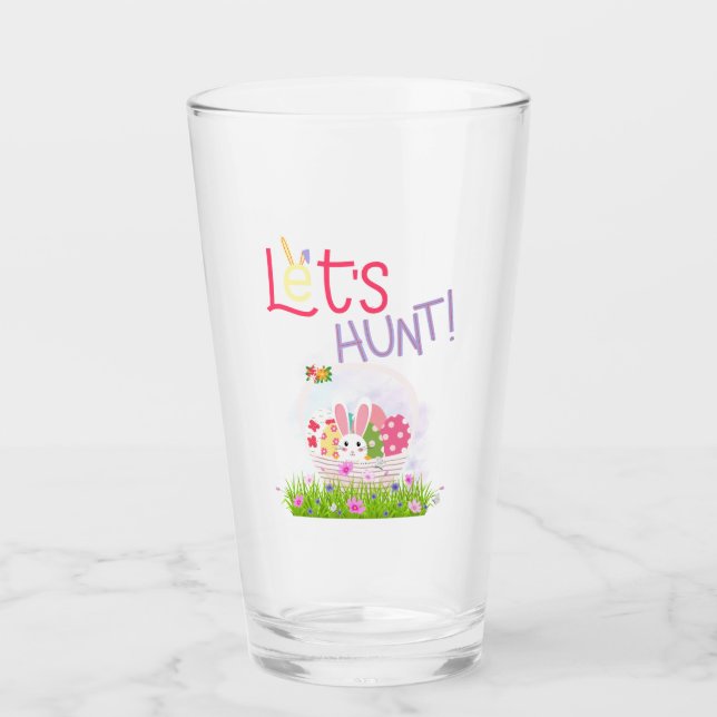 Fröhlicher Ostern Glas (Vorderseite)