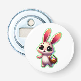 Fröhlicher Ostern Wasserfarben-Hase Flaschenöffner