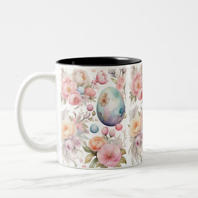 Fröhlicher Ostern Zweifarbige Tasse (Links)