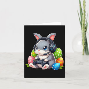 Fröhlicher Ostertag Bunny Ei Videospiel Kinder Mic Karte