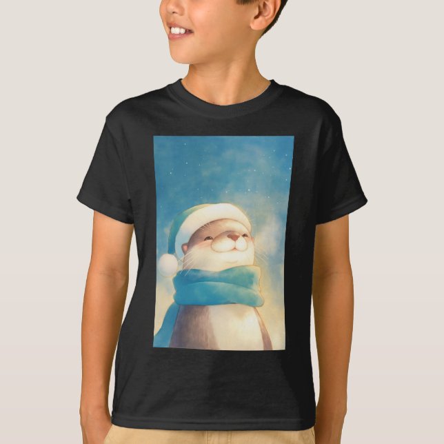 Fröhlicher Otter T-Shirt (Vorderseite)