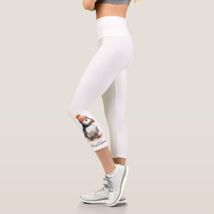 Fröhlicher Papageientaucher, individuell Capri Leggings