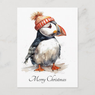 Fröhlicher Papageientaucher, individuell Feiertagspostkarte