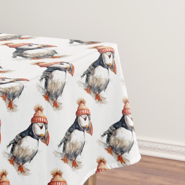 Fröhlicher Papageientaucher Tischdecke (Beispiel)