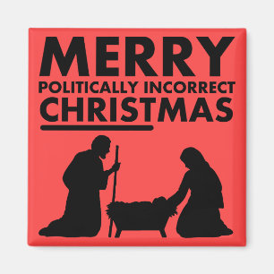 Fröhlicher politisch inkorrekter Weihnachtsmagnet Magnet