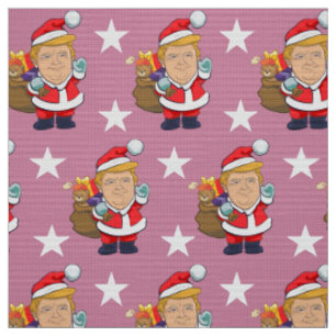 Fröhlicher Präsident Donald Trump Weihnachten Stoff