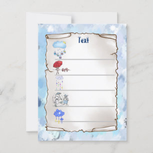 Fröhlicher Regen Postkarte