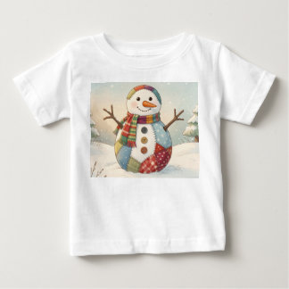 Fröhlicher Schneemann Baby T-shirt