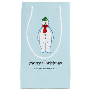 Fröhlicher Schneemann Kleine Geschenktüte