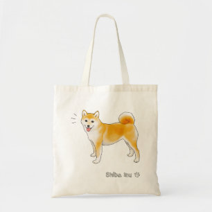 Fröhlicher Shiba Inu Dog Tragetasche