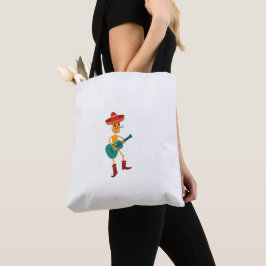 Fröhlicher Skelett-Gitarrespieler Tasche