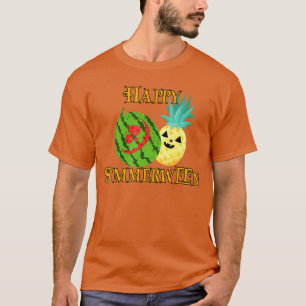 Fröhlicher Sommerween Wassermelone Sommer Ananas H T-Shirt