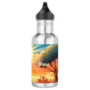 Fröhlicher Sonnenaufgang Personalisiert Edelstahlflasche