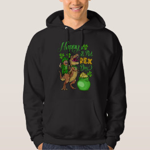 Fröhlicher St Pat Rex Saint Patrick's Day Dinosaur Hoodie