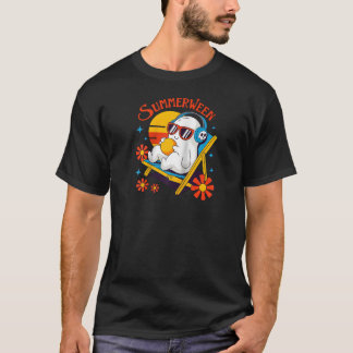Fröhlicher Summerween Sommer Halloween Geist Summe T-Shirt