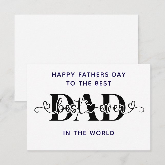 Fröhlicher Tag des Vaters zum Besten Karte (Vorne/Hinten)