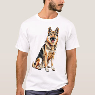 Fröhlicher Tschechoslowakischer Wolfshund T-Shirt