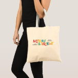 fröhlicher und farbenfroher lustiger T - Shirt Tragetasche<br><div class="desc">Alles mag nicht ruhig sein,  aber mit diesem lustigen,  farbenfrohen Weihnachtsdesign kann noch alles hell sein</div>