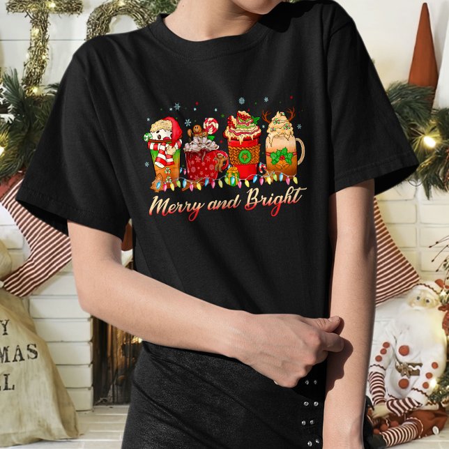 Fröhlicher und heller T - Shirt, Weihnachtsgeschen T-Shirt (Von Creator hochgeladen)
