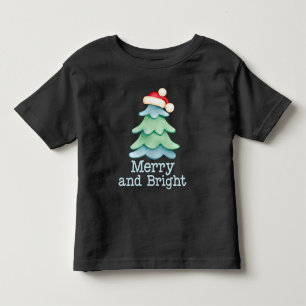 Fröhlicher und heller Weihnachtsbaum Kleinkind T-shirt
