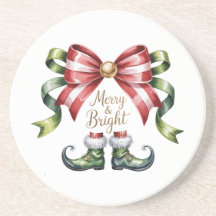 Fröhlicher und heller Weihnachtsbogen und Elfensch