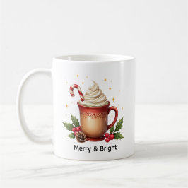 Fröhlicher und heller Weihnachtskaffee Kaffeetasse