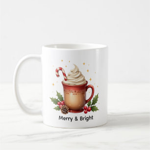 Fröhlicher und heller Weihnachtskaffee Kaffeetasse
