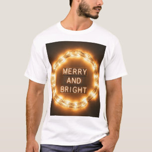 "Fröhlicher und heller Weihnachtsmann-T - Shirt - 