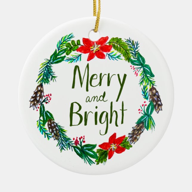 Fröhlicher und heller Weihnachtsschmuck (Vorne)
