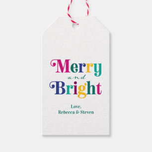 Fröhlicher und heller Weihnachtsurlaub Geschenkanhänger