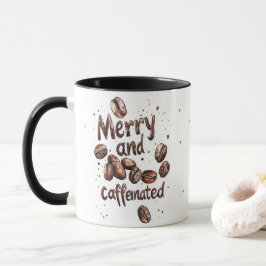 Fröhlicher und koffeinierter kuscheliger Weihnacht Tasse