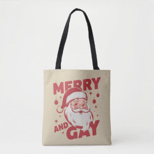 Fröhlicher und schwuler Weihnachtsmann Lgbtq Xmas Tasche