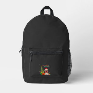 Fröhlicher Urlaub Labrador Retriever Hund Weihnach Bedruckter Rucksack