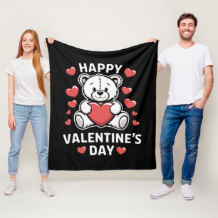 Fröhlicher Valentinstag Bär vday Fleecedecke