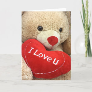 Fröhlicher Valentinstag Teddybär Feiertagskarte
