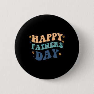 Fröhlicher Vatertag Vatertag von der Sohn-Tochter Button