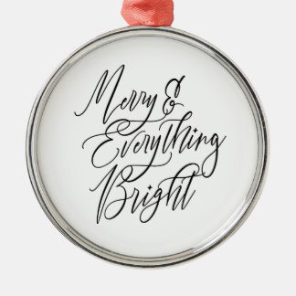 Fröhlicher Weihnachts-Schmuck rund und hell Ornament Aus Metall