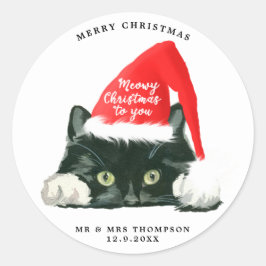 fröhlicher Weihnachtsaufkleber Runder Aufkleber