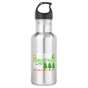 Fröhlicher Weihnachtsbaum-34564 Edelstahlflasche