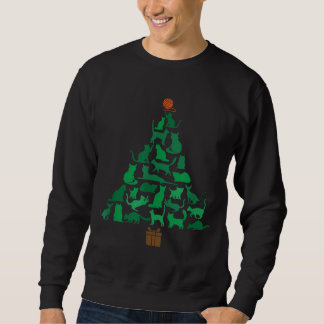 Fröhlicher Weihnachtsbaum der Katzen, Meowy Catmas Sweatshirt