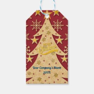 Fröhlicher Weihnachtsbaum, Schneeflocke- und Stern Geschenkanhänger