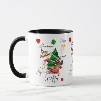 Fröhlicher Weihnachtsbecher | Freude, Liebe & Über Tasse