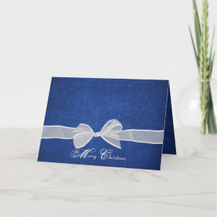 Fröhlicher Weihnachtsbogen auf der blauen Weihnach Feiertagskarte