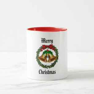 Fröhlicher Weihnachtsbow, Käfer und Glocken Tasse