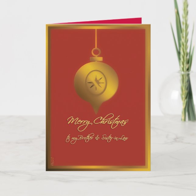 fröhlicher Weihnachtsbruder & Schwiegerschwester,  Feiertagskarte (Vorderseite)