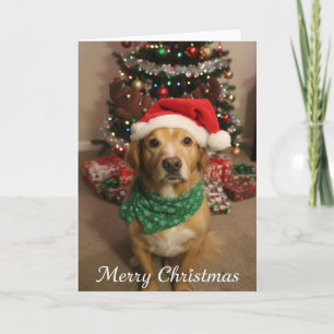 Fröhlicher Weihnachtshund Karte